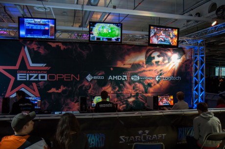 The DreamHack StarCraft II tournament being played